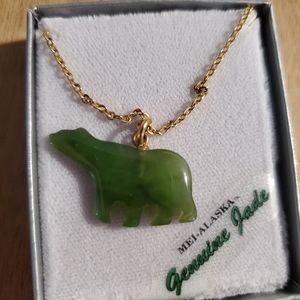 Jade Polar Bear Necklace